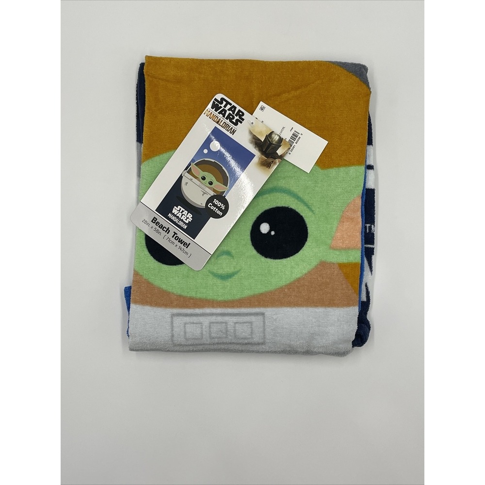 Star Wars: The Mandalorian Beach Towel Green/Blue 28"‎ x 58" Brand new #704